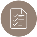 Requirements Management Icon - Ein Dokument mit 3 Aufzählungspunkten
