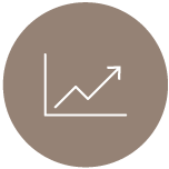 Investitionsplanung CAPEX Icon - Ein Monitor zeigt eine wachsende Kurve