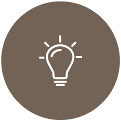 Wissen durch Erfahrung Icon - Eine Glühbirne, die leuchtet